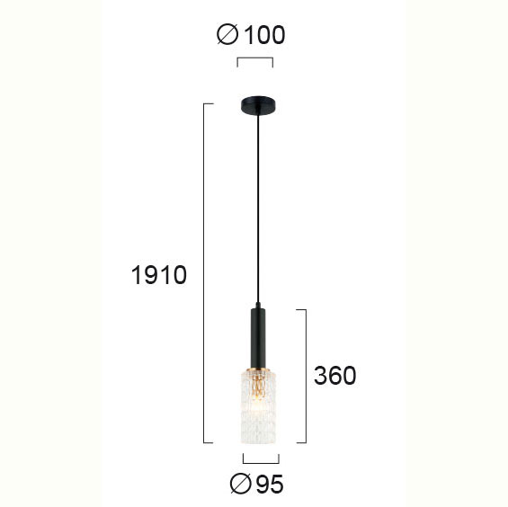 Φωτιστικό Οροφής Μονόφωτο Viokef Lira 4246200 Φωτιστικά Κρεμαστά Spitishop