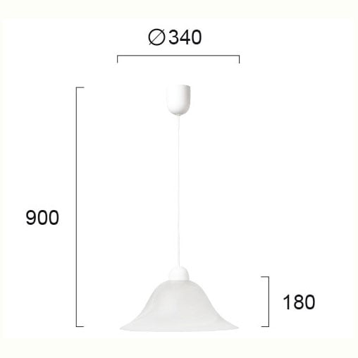 Φωτιστικό Οροφής Μονόφωτο Viokef Duet White 3927500 Φωτιστικά Κρεμαστά Spitishop