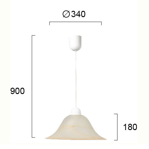 Φωτιστικό Οροφής Μονόφωτο Viokef Duet Honey 3927501 Φωτιστικά Κρεμαστά Spitishop