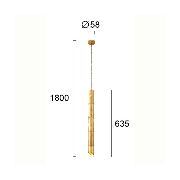 Φωτιστικό Οροφής Μονόφωτο Viokef Bamboo 4270500