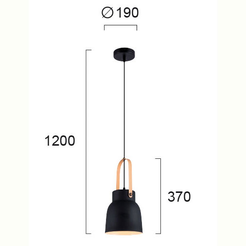 Φωτιστικό Οροφής Μονόφωτο Viokef Carla Black 4231501 Φωτιστικά Κρεμαστά Spitishop