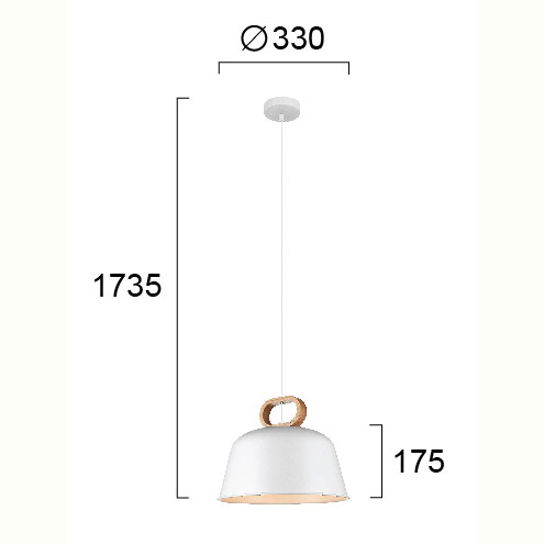 Φωτιστικό Οροφής Μονόφωτο Viokef Clip White 4266800 Φωτιστικά Κρεμαστά Spitishop