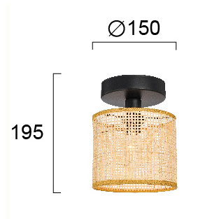 Φωτιστικό Οροφής Μονόφωτο Viokef Erica 4274900 Φωτιστικά Κρεμαστά Spitishop