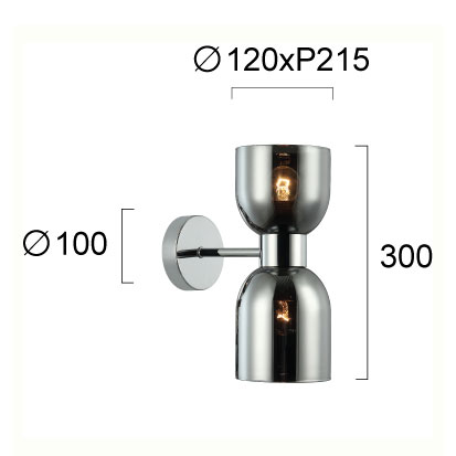 Απλίκα Τοίχου Viokef Memory Smoke 4291801 Φωτιστικά Απλίκες Spitishop