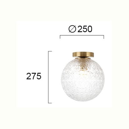 Φωτιστικό Οροφής Μονόφωτο Viokef Aspa Transparent 4206000
