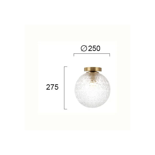 Φωτιστικό Οροφής Μονόφωτο Viokef Aspa Transparent 4206000