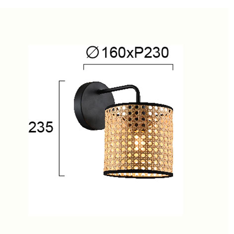 Απλίκα Τοίχου Viokef Gheisa Cylinder 4268100 Φωτιστικά Απλίκες Spitishop