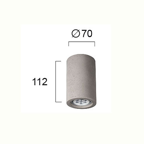 Σποτ Μονόφωτο Viokef Concrete Phenix 4160201 Φωτιστικά Οροφής Κρεμαστά Spitishop