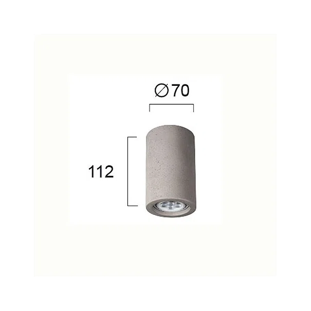 Σποτ Μονόφωτο Viokef Concrete Phenix 4160201