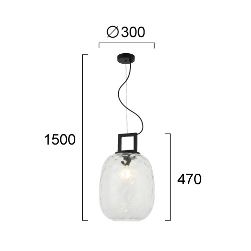 Φωτιστικό Οροφής Μονόφωτο Viokef Lucy Transparent 4302800 Φωτιστικά Κρεμαστά Spitishop