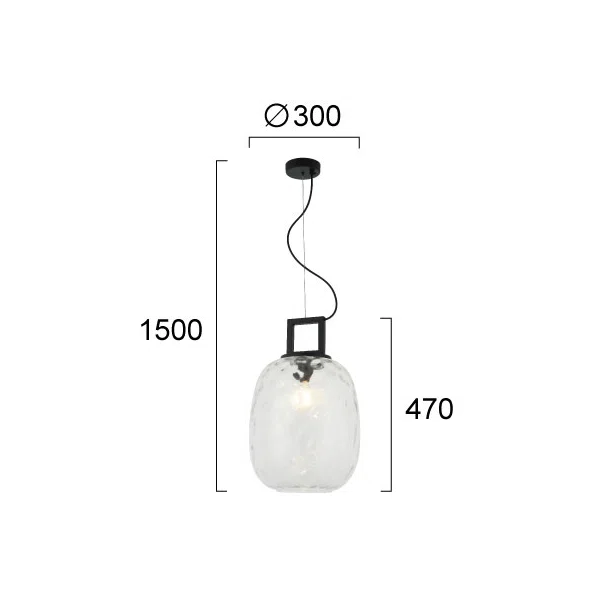 Φωτιστικό Οροφής Μονόφωτο Viokef Lucy Transparent 4302800