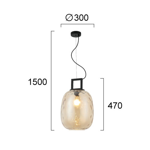 Φωτιστικό Οροφής Μονόφωτο Viokef Lucy Honey 4302802 Φωτιστικά Κρεμαστά Spitishop