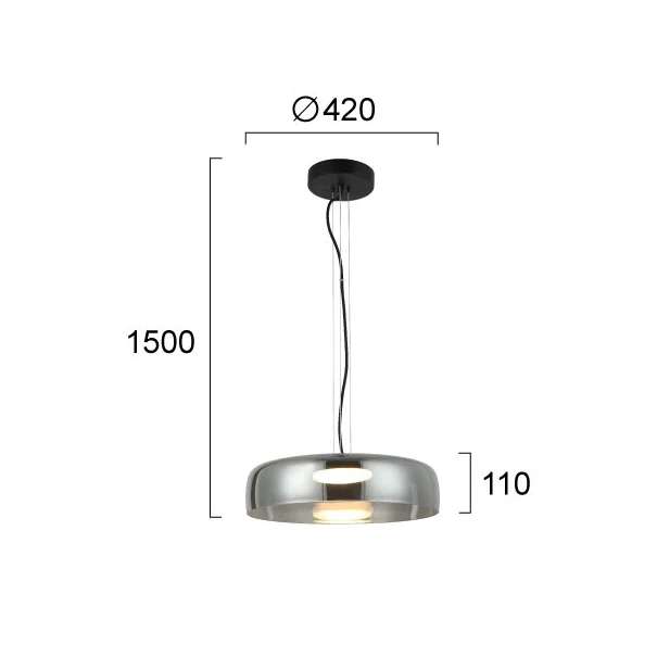 Φωτιστικό Οροφής LED Viokef Simple Smoke 4302400
