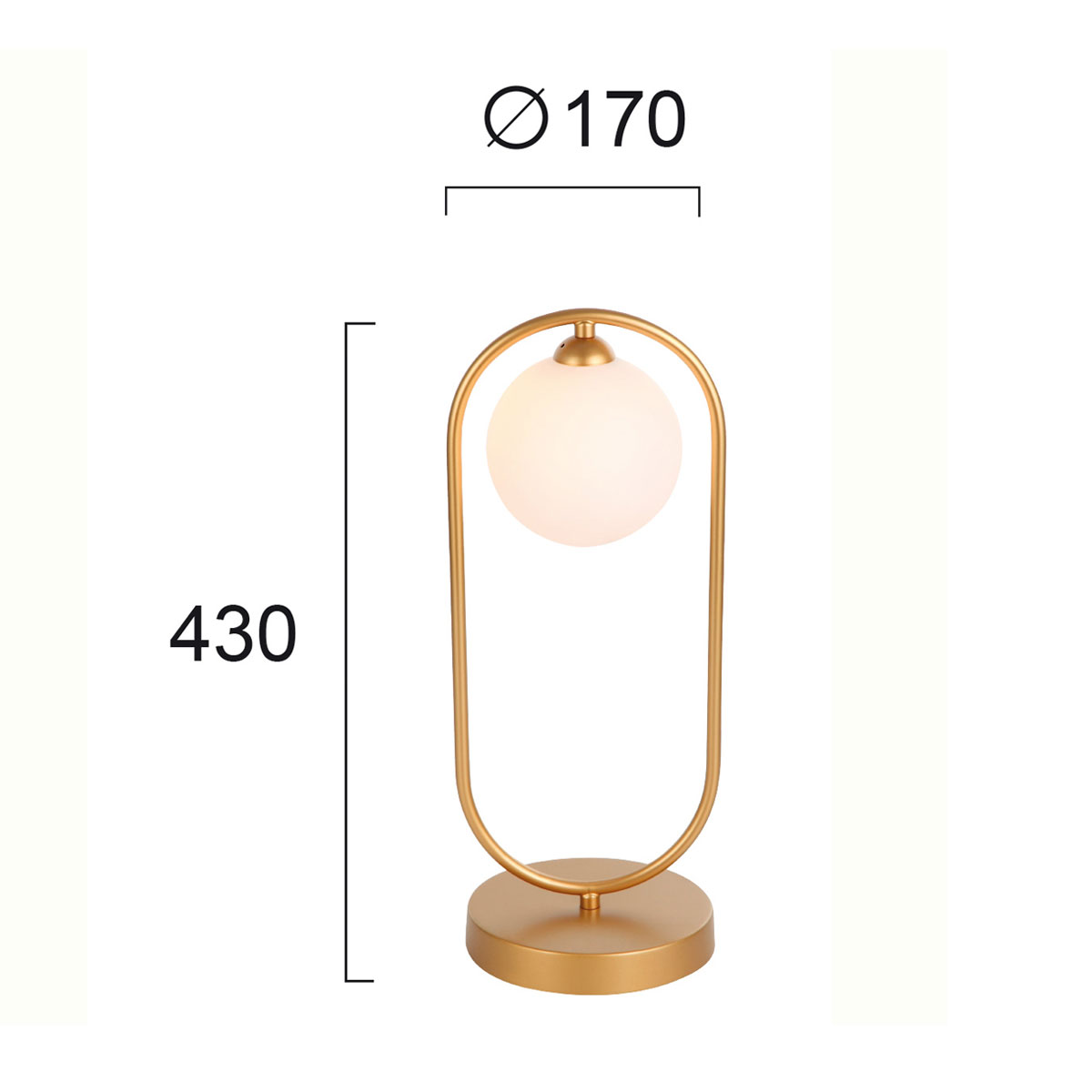 Πορτατίφ Viokef Fancy Gold 4208801 Φωτιστικά Επιτραπέζια Spitishop