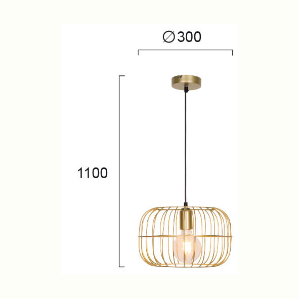 Φωτιστικό Οροφής Μονόφωτο Viokef Zenith Gold 4211301 Φωτιστικά Κρεμαστά Spitishop