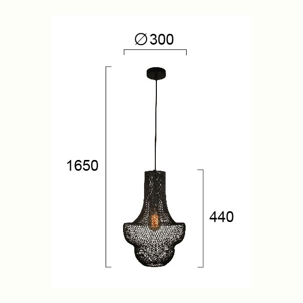 Φωτιστικό Οροφής Μονόφωτο Viokef Lara 4265700 Φωτιστικά Κρεμαστά Spitishop