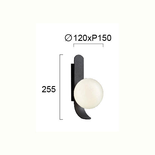 Απλίκα Τοίχου Viokef Polina Black 4266200 Φωτιστικά Απλίκες Spitishop