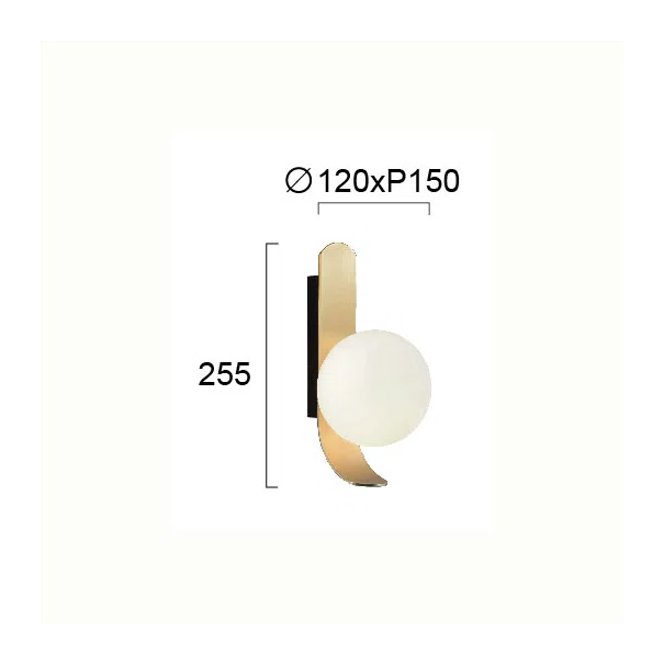 Απλίκα Τοίχου Viokef Polina Gold 4266201
