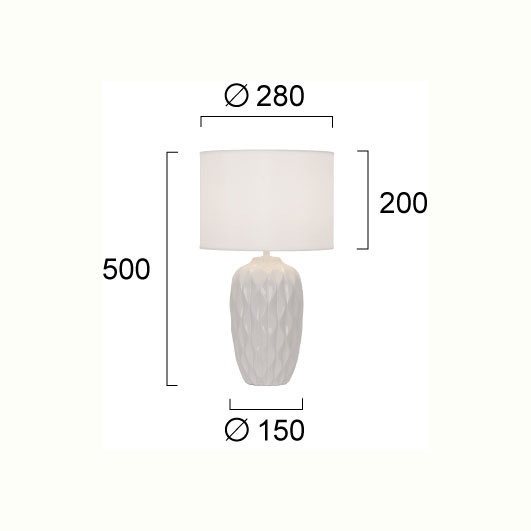 Πορτατίφ Viokef Pineapple White 4296100 Φωτιστικά Επιτραπέζια Spitishop