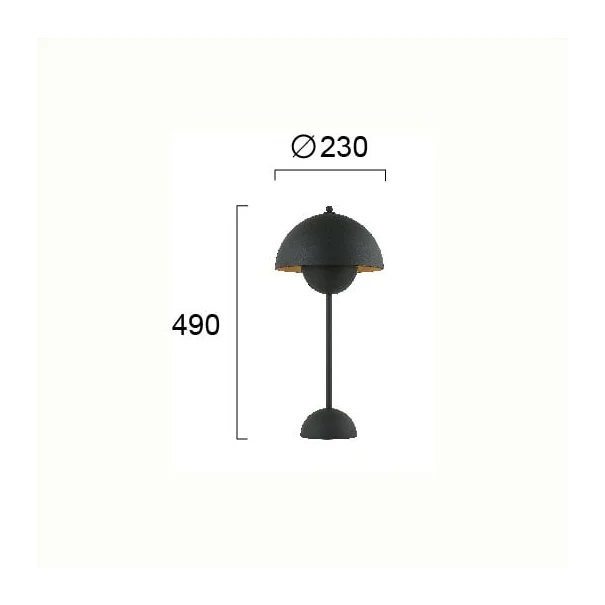 Πορτατίφ Viokef Tulip Black 4283301