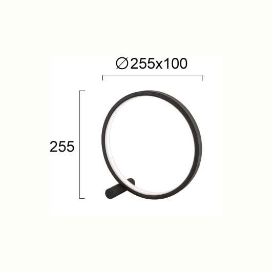 Πορτατίφ LED Viokef Circle Black 429150