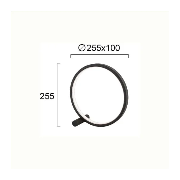 Πορτατίφ LED Viokef Circle Black 429150