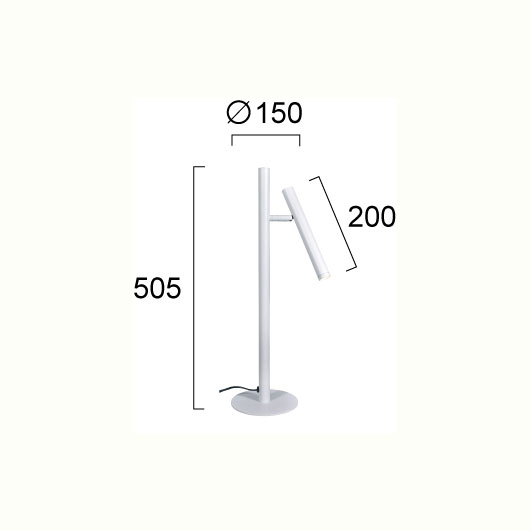 Πορτατίφ Led Viokef Corso White 4294200 Φωτιστικά Επιτραπέζια Spitishop
