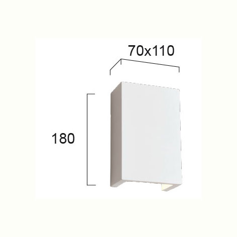 Απλίκα Τοίχου Viokef Rectangle 4097100 Φωτιστικά Απλίκες Spitishop