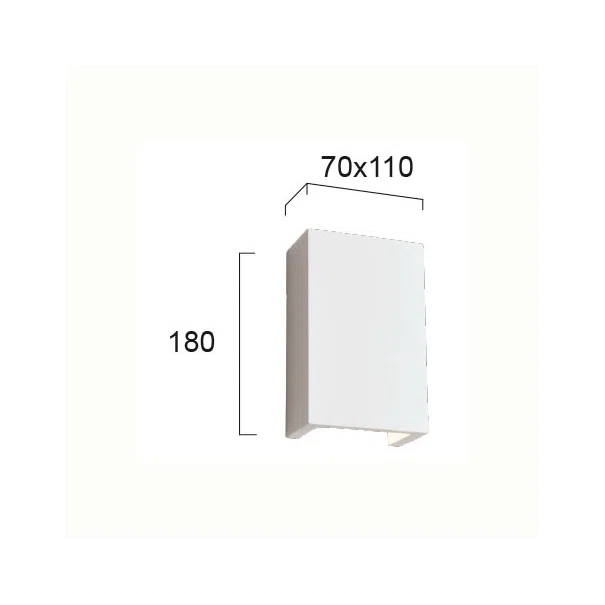Απλίκα Τοίχου Viokef Rectangle 4097100