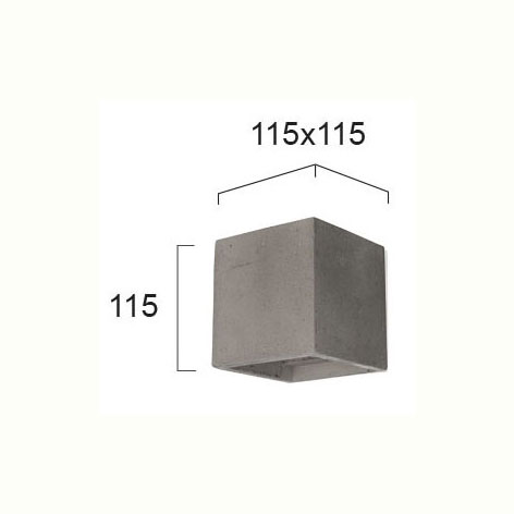 Απλίκα Τοίχου Viokef Concrete Grey 4096901 Φωτιστικά Απλίκες Spitishop