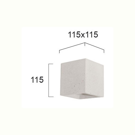 Απλίκα Τοίχου Viokef Concrete White 4096902 Φωτιστικά Απλίκες Spitishop