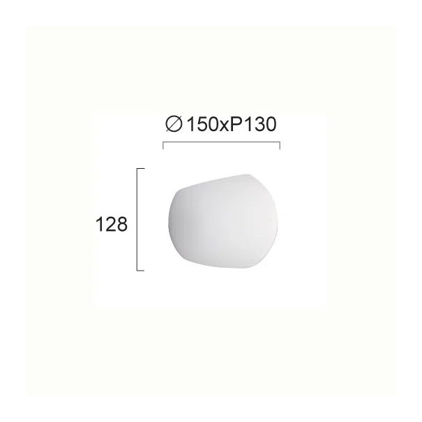 Απλίκα Τοίχου Viokef Sarra White 4290200