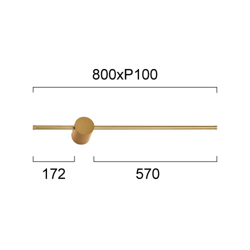 Απλίκα Τοίχου Led Viokef Leo Gold 4271401 Φωτιστικά Απλίκες Spitishop