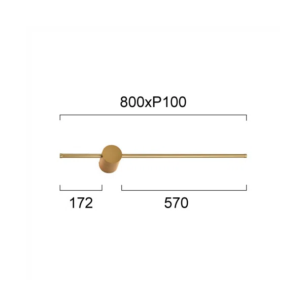 Απλίκα Τοίχου LED Viokef Leo Gold 4271401