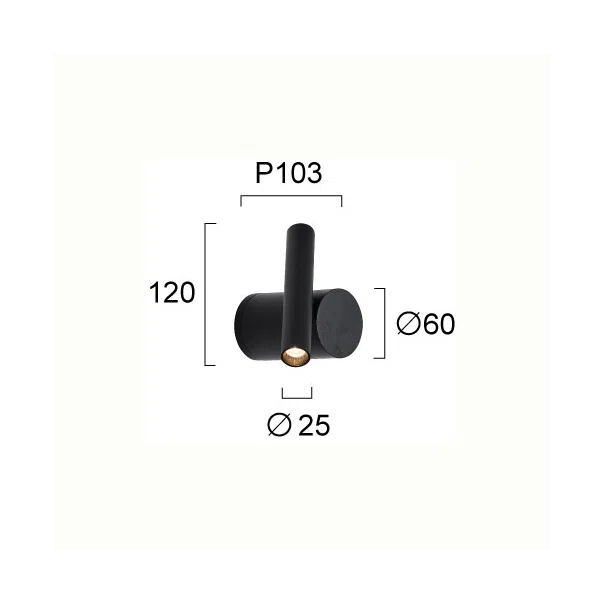 Σποτ Μονόφωτο LED Viokef Planet Black 4292900