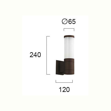Απλίκα Εξωτερικού Χώρου Viokef Cavo Brown 4036702 Φωτιστικά Τοίχου Απλίκες Spitishop