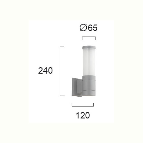 Απλίκα Εξωτερικού Χώρου Viokef Cavo Grey 4036700 Φωτιστικά Τοίχου Απλίκες Spitishop
