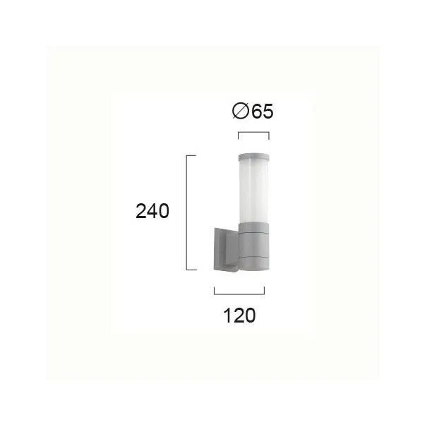 Απλίκα Εξωτερικού Χώρου Viokef Cavo Grey 4036700