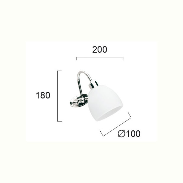Φωτιστικό Μπάνιου Viokef Niobe Chrome 351300 Μπάνιο Φωτιστικά Spitishop