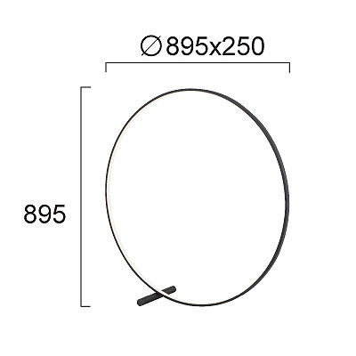 Φωτιστικό Δαπέδου Led Viokef Circle Black 4303000 Φωτιστικά Οροφής Κρεμαστά Spitishop