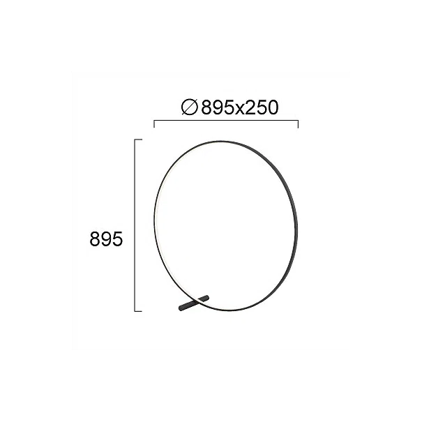 Φωτιστικό Δαπέδου LED Viokef Circle Black 4303000