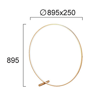 Φωτιστικό Δαπέδου Led Viokef Circle Gold 4303001 Φωτιστικά Οροφής Κρεμαστά Spitishop