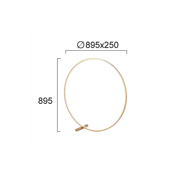 Φωτιστικό Δαπέδου LED Viokef Circle Gold 4303001