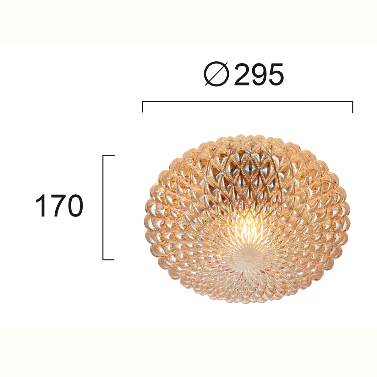 Φωτιστικό Πλαφονιέρα Viokef Ester Honey 4225801 Φωτιστικά Οροφής Κρεμαστά Spitishop