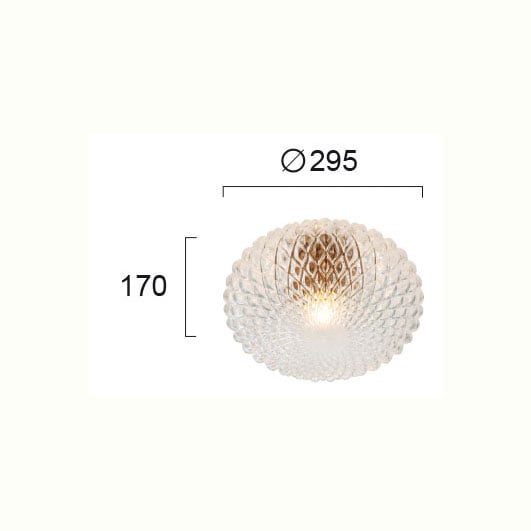 Φωτιστικό Πλαφονιέρα Viokef Ester Transparent 4225800 Φωτιστικά Οροφής Κρεμαστά Spitishop
