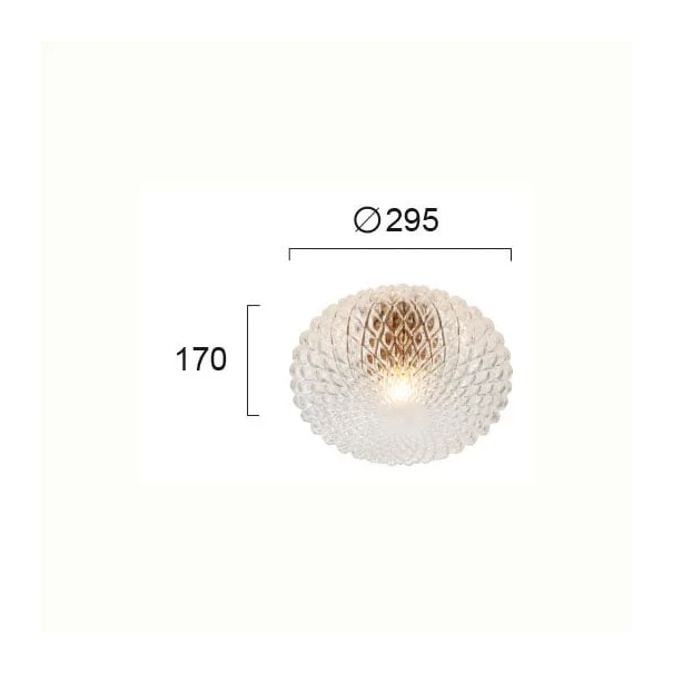 Φωτιστικό Πλαφονιέρα Viokef Ester Transparent 4225800