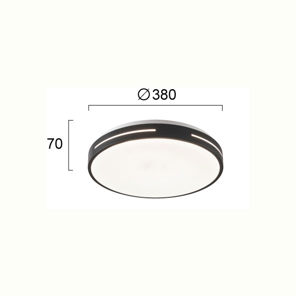 Φωτιστικό Πλαφονιέρα Led Viokef Alexia Black 4287701 Φωτιστικά Οροφής Κρεμαστά Spitishop