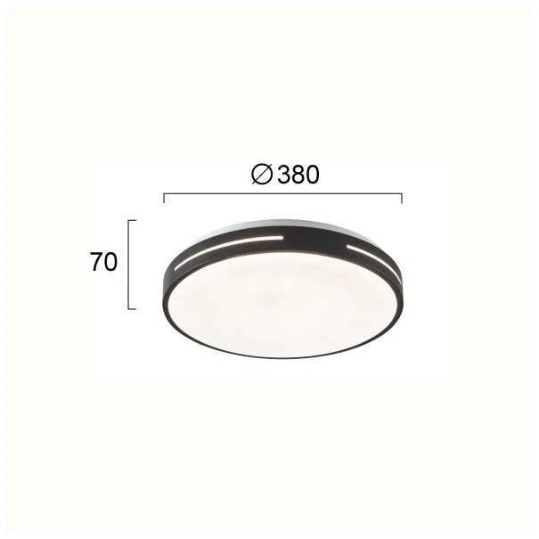 Φωτιστικό Πλαφονιέρα LED Viokef Alexia Black 4287701