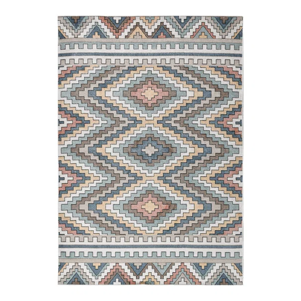 Χαλί All Season (160x230) Polcarpet Bohem Burano 9680A Cream Mavi