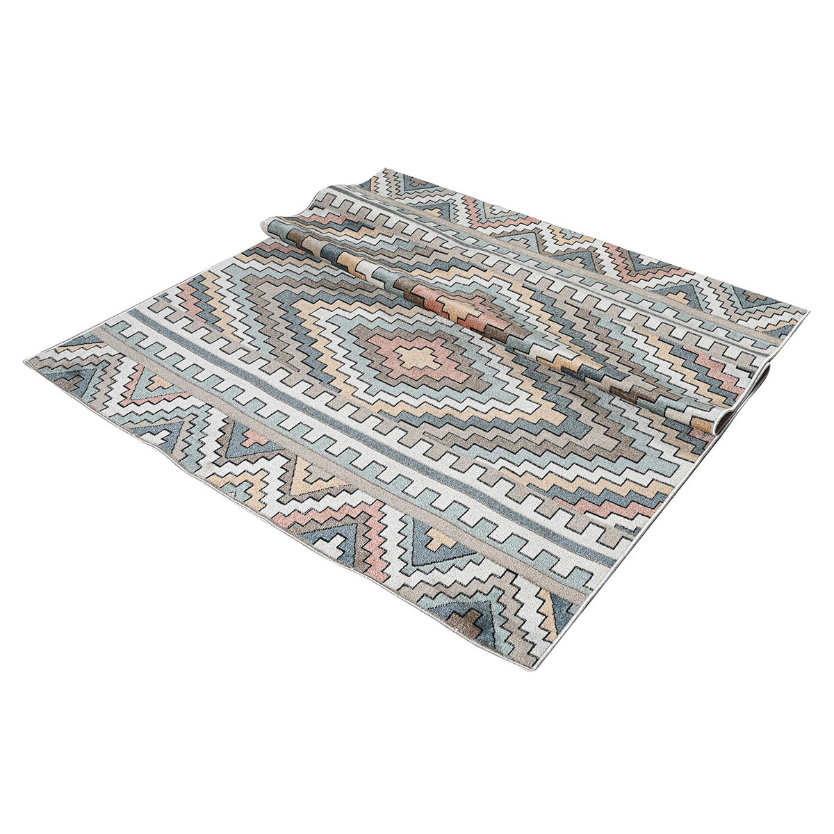 Χαλί All Season (160x230) Polcarpet Bohem Burano 9680A Cream Mavi